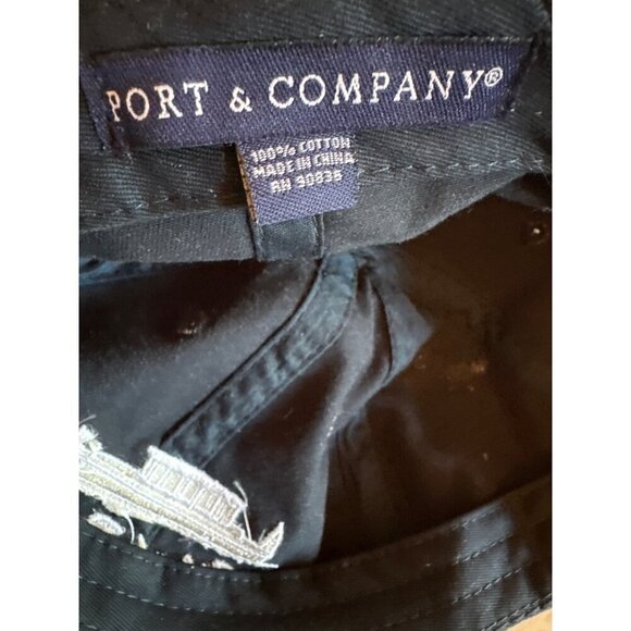 Vintage Port & Company Black "Splash Down" Crew Hat 100% Cotton Adjustable Back - Picture 5 of 6